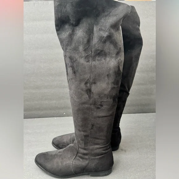 Black Micro Suede IMPO Over the Knee Boot- Size 7 - Picture 5 of 12